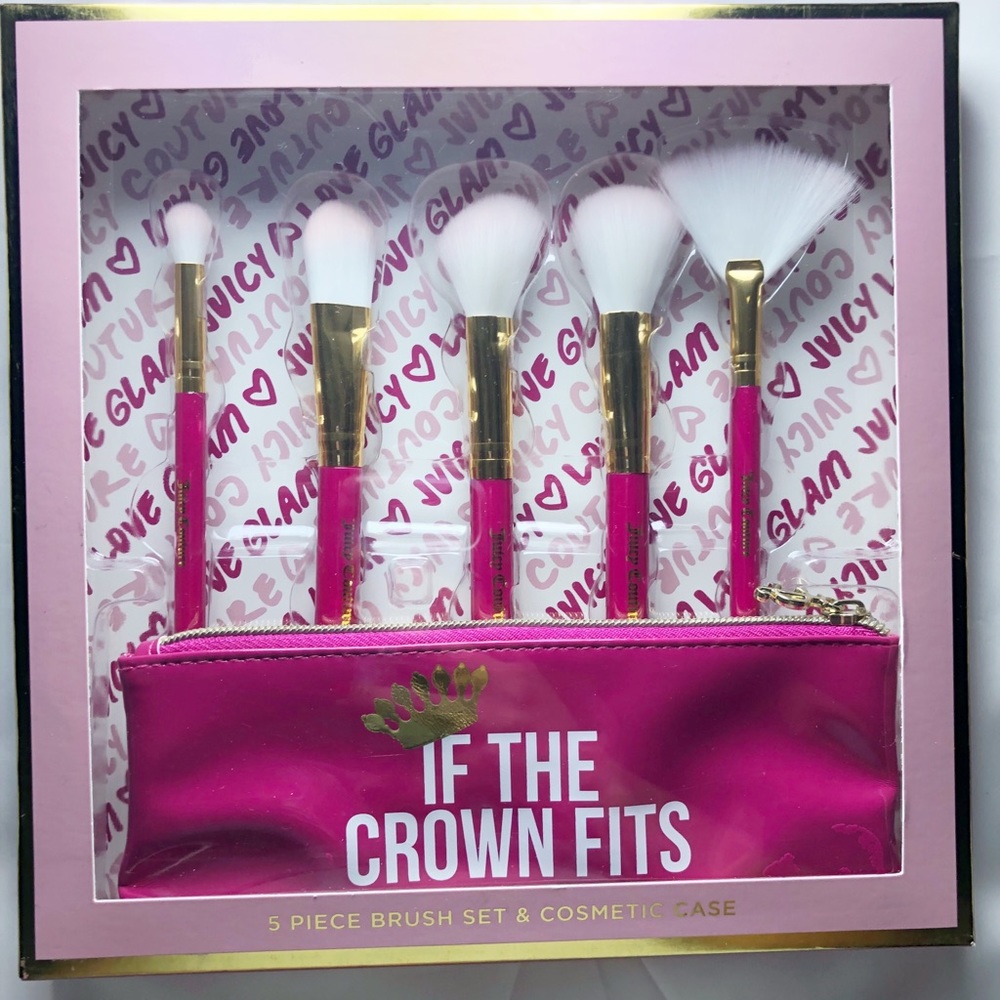 Juicy Couture 5pc Makeup Brush Set & Case